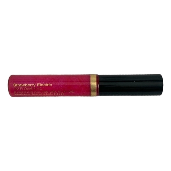 Lipgloss REVLON Brush On Shine Lip Gloss Lip Color Strawberry Electric Lipstick - Picture 3 of 4